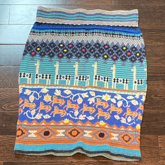 Anthropologie - Llama Line Sweater Skirt - Picture 2 of 4